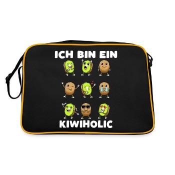 Kiwi Fruit Kiwiholic - Sac Retro - noir/or - Dos