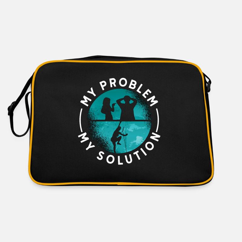 Indoor Climbing My Problem My Pictogram Dad Mom Retro Bag