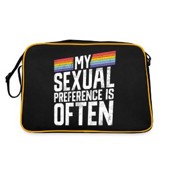 Lesbian Gifts - Retro Tasche - Schwarz/Gold - Hinten