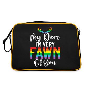 Lesbian Gifts - Retro Tasche - Schwarz/Gold - Hinten