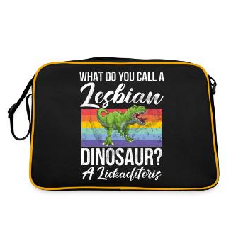 Lesbian Gifts - Retro Tasche - Schwarz/Gold - Hinten