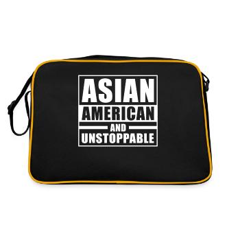 Asian-American And Unstoppable - Retro Bag - black/gold - Back