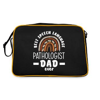 Speech therapist, speech therapist, speech therapist - Retro Bag - black/gold - Back