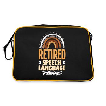 Speech therapist, speech therapist, speech therapist - Retro Bag - black/gold - Back