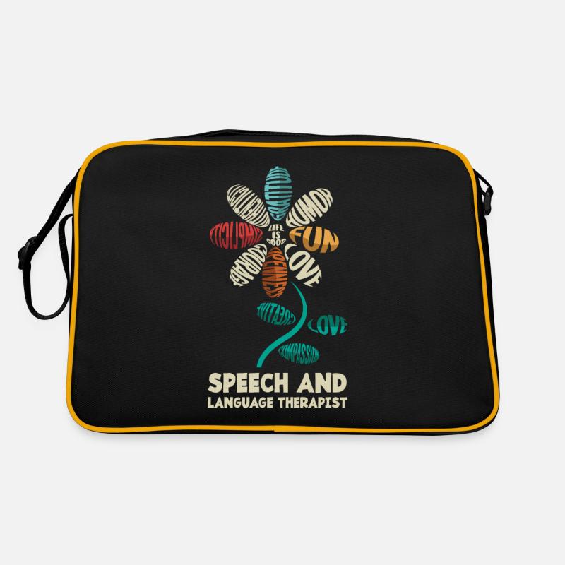 Sprachtherapeutin Sprachheilpädagogin Logopädin Retro Tasche