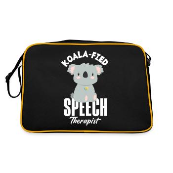 Speech therapist, speech therapist, speech therapist - Retro Bag - black/gold - Back