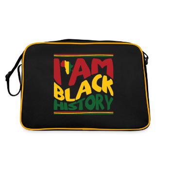Je suis le mois de l’histoire des Noirs fierté afro-américaine Ce - Sac Retro - noir/or - Dos