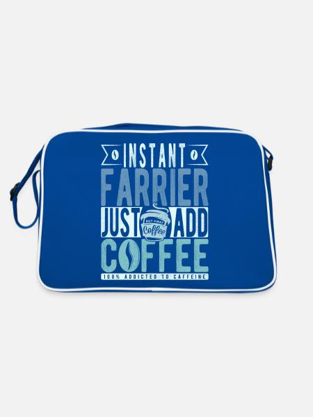 Instant Farrier Just Add Coffee - Retro Bag - blue/white - Back