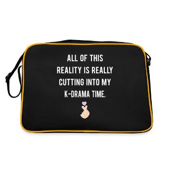 K-DRAMA MAMA FAN DRAME CORÉEN - Sac Retro - noir/or - Dos