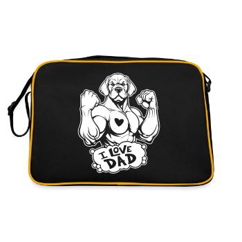 Labrador J’aime papa - Sac Retro - noir/or - Dos