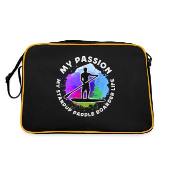 StandUp Paddle Boarder Ma Passion Mes Sports Nautiques - Sac Retro - noir/or - Dos