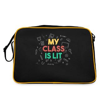 Mon cours convient à tous les rats de bibliothèque. - Sac Retro - noir/or - Dos