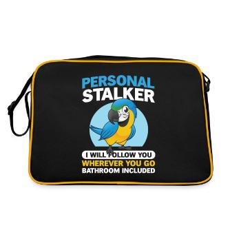 Personal stalker for all bird fans - Retro Bag - black/gold - Back