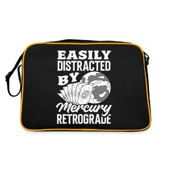 Retrograde planets Mercury retrograde - Retro Bag - black/gold - Back