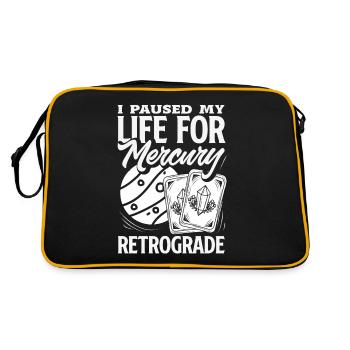 Retrograde planets Mercury retrograde - Retro Bag - black/gold - Back
