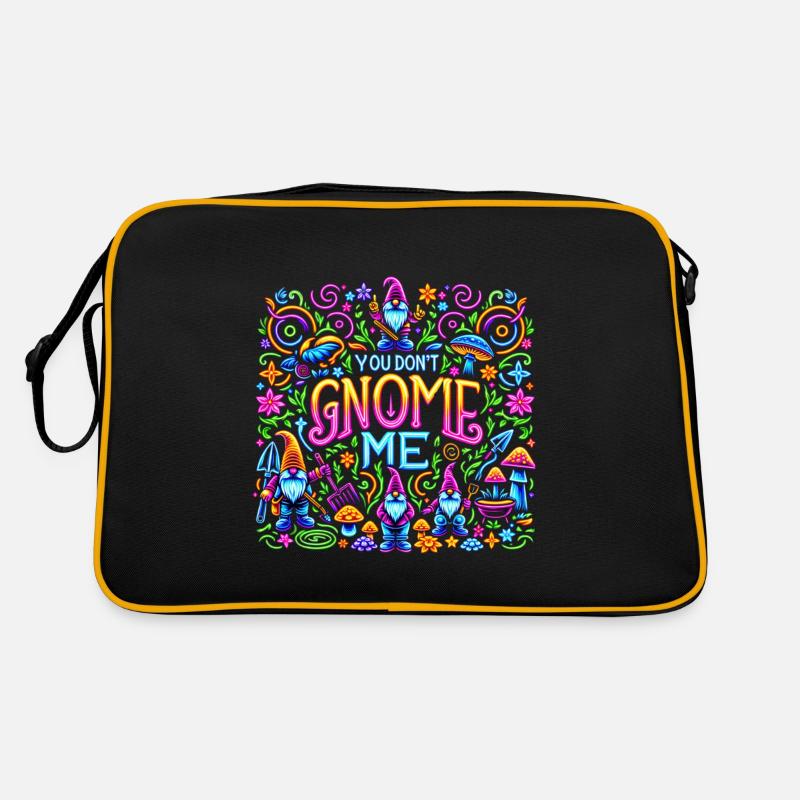 You Don't Gnome Me 8 - Retro Tasche - Schwarz/Gold