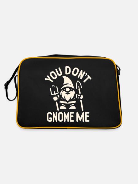 You Don't Gnome Me 5 - Retro Bag - black/gold - Back