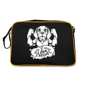 Beagle J’aime papa - Sac Retro - noir/or - Dos