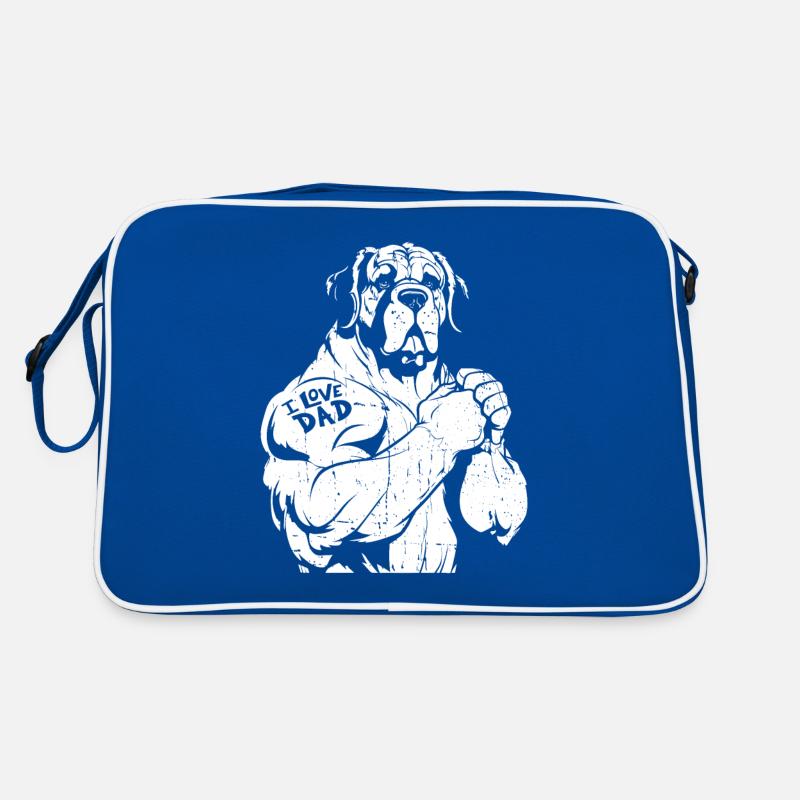 Bernhardiner I Love Dad Retro Tasche