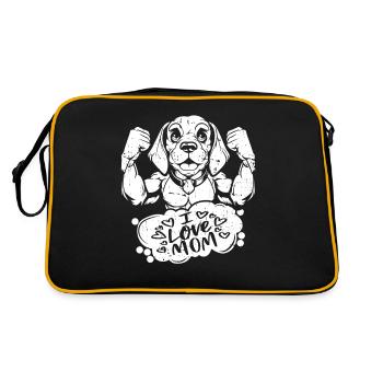 Beagle J’aime papa - Sac Retro - noir/or - Dos