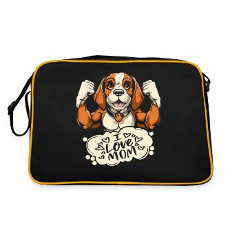 Beagle J’aime papa - Sac Retro - noir/or - Dos