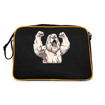 Vieux berger anglais Bobtail j’aime papa - Sac Retro - noir/or - Dos