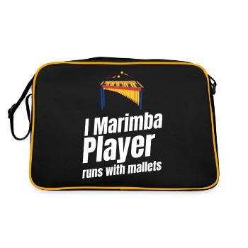 I Marimba player running with mallets Orchestra - Retro Bag - black/gold - Back