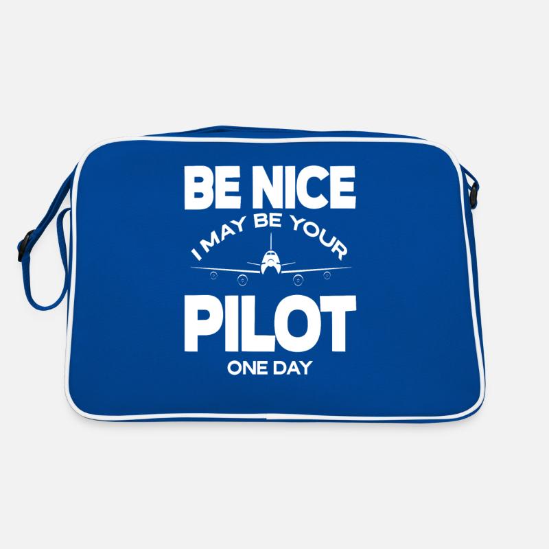 Pilot Piloten Spruch Geschenk Retro Tasche