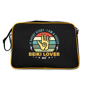 Amateur de Reiki Une histoire courte Je suis un amoureux de la méditation - Sac Retro - noir/or - Dos