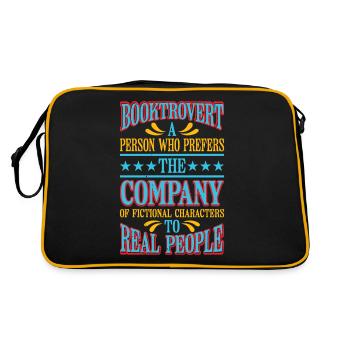 Booktrovert Definition Description 6 - Retro Bag - black/gold - Back