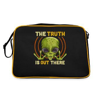 La vérité est là-bas cadeau extraterrestre martien - Sac Retro - noir/or - Dos