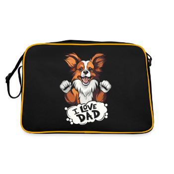 Papillon J’aime Papa - Sac Retro - noir/or - Dos