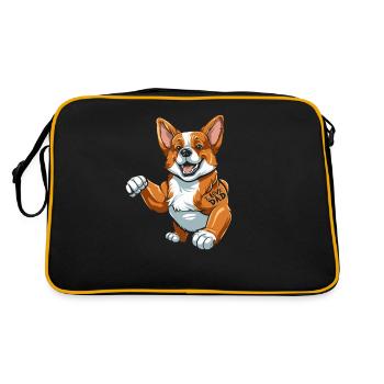 Père Corgi J’aime Papa - Sac Retro - noir/or - Dos