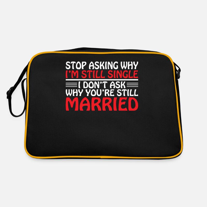 Single Gift - Retro Tasche - Schwarz/Gold