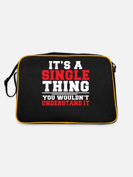 Single Gift - Retro Tasche - Schwarz/Gold - Hinten