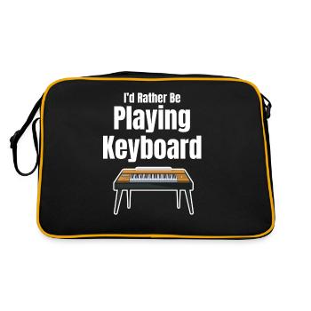 Je préfère jouer au clavier - Sac Retro - noir/or - Dos
