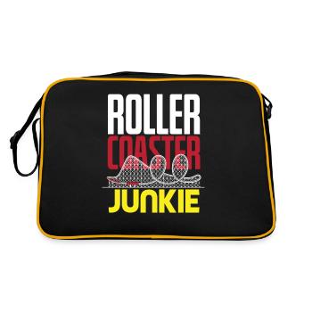 Achterbahn Junkie - Retro Tasche - Schwarz/Gold - Hinten