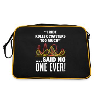 Achterbahnfan - Retro Tasche - Schwarz/Gold - Hinten