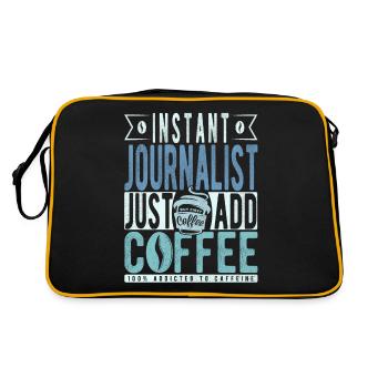 Instant Journalist Just Add Coffee - Retro Bag - black/gold - Back