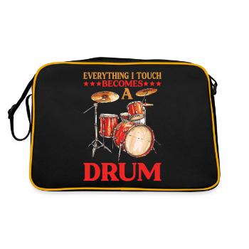 Everything I Touch Becomes A Drum 27 - Retro Bag - black/gold - Back