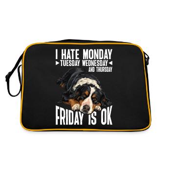 I Hate Monday Tuesday Wednesday, Friday Is Ok 5 - Retro Bag - black/gold - Back