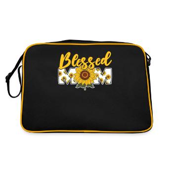 Sonnenblumen Mama Mutter Maman tournesol - Sac Retro - noir/or - Dos