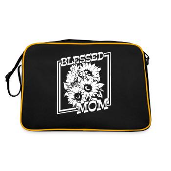 Sonnenblumen Mama Mutter Maman tournesol - Sac Retro - noir/or - Dos