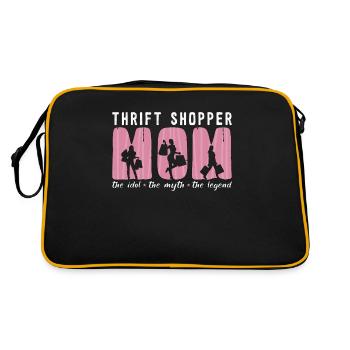 Thrift Shopper Mom The Idol Loves Thrift Shopping - Retro Bag - black/gold - Back