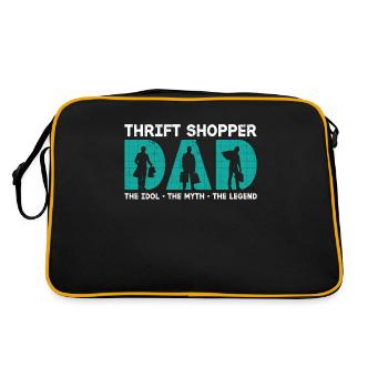 Thrift Shopper Dad The Idol Loves Thrift Shopping - Retro Bag - black/gold - Back