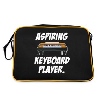 Angehender Keyboarder Walzer Keyboarder - Retro Tasche - Schwarz/Gold - Hinten