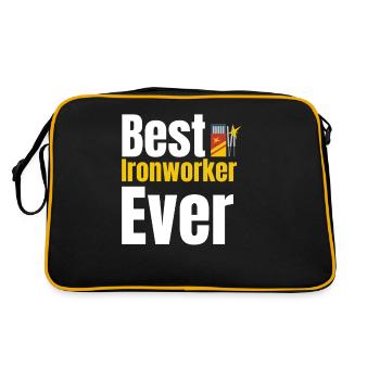 Best Ironworker Ever Welder - Retro Bag - black/gold - Back