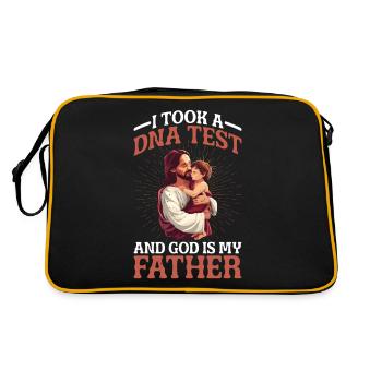 I Took A Dna Test And God Is My Father 36 - Retro Bag - black/gold - Back