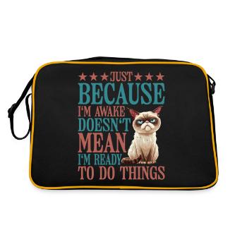 Ce n’est pas parce que je suis éveillé que je suis prêt 12 - Sac Retro - noir/or - Dos