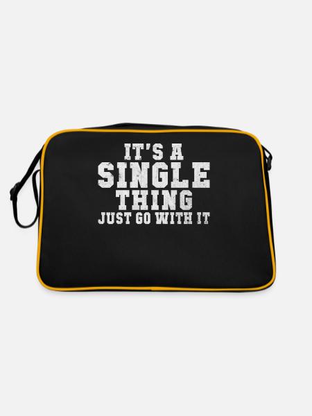 Single Gift - Retro Tasche - Schwarz/Gold - Hinten